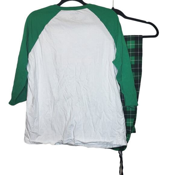 Mens X Large Green Plaid Christmas Tree Pajamas set - Picture 6 of 6